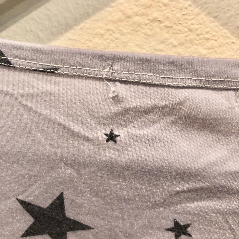 SHIBEVER Gray Star Pattern Long Sleeve Top - Picture 5 of 6